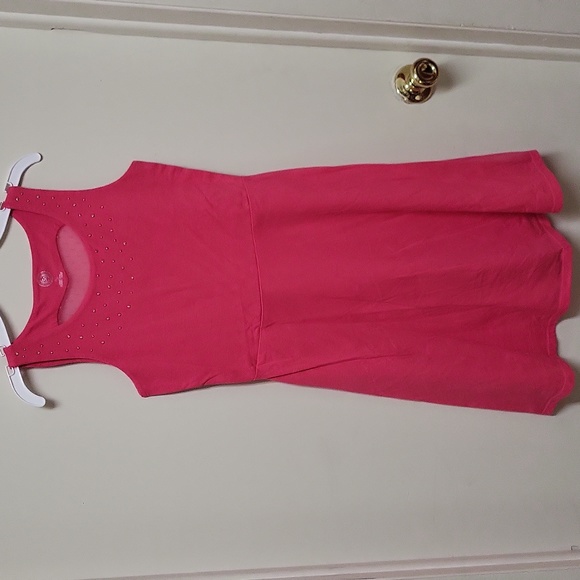 SO Pink Sleeveless Dress with Pink Lace Heart on the Back - Picture 1 of 5